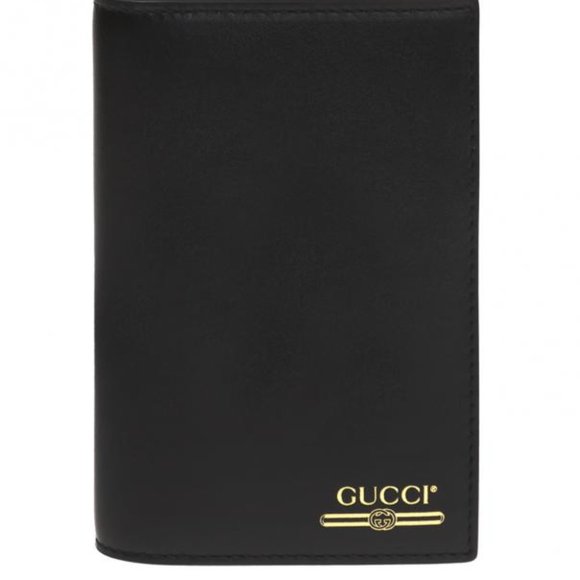 ✈️🛳🏖PASSPORT HOLDER Gucci Bifold in Black NWT - Picture 1 of 6